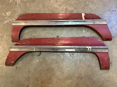 1966 1965 Chrysler Fender Skirts Oem Metal Pair Flush Mount With Stainless Trim • $129.66