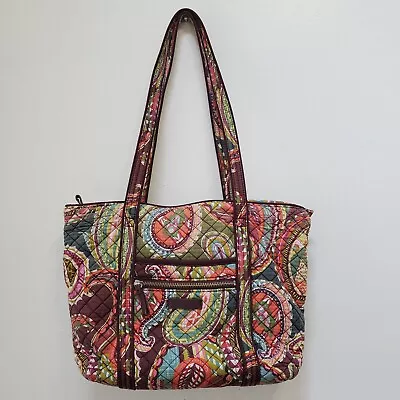 Vera Bradley Cotton Iconic Vera Tote Bag Heirloom Paisley Pattern Medium • $24.46