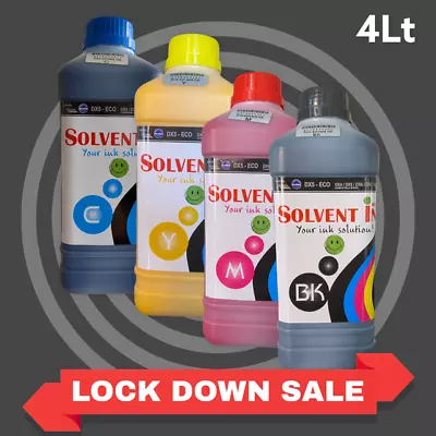$279.50 • Buy Eco Solvent Ink Compatible For Roland Mimaki Agfa SOLJET Printer C M Y K 4Lt.