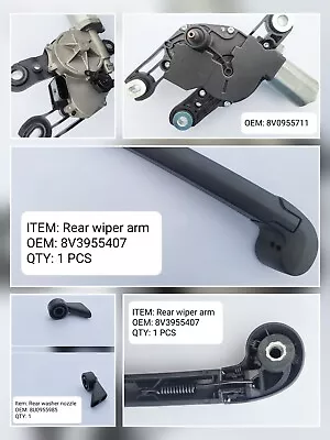 AUDI A3 REAR WINDSCREEN WIPER MOTORWiper Arm And Washer Jet Included  8V0955711 • £80