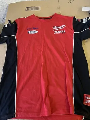 Milwaukee Yamaha Racing T Shirt Size Mens Large Red • £15