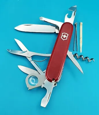 Victorinox Vintage Explorer Swiss Army Knife Multi Tool! RARE! *WORN BLADE* • $38.24