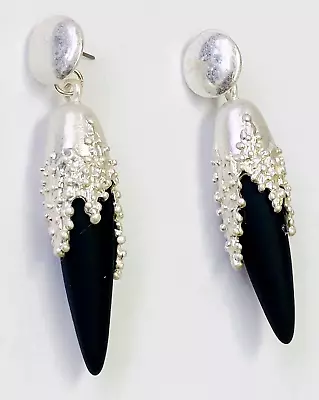 HSN Marla Wynne Silver-tone Lava Drop Earrings • $12.99