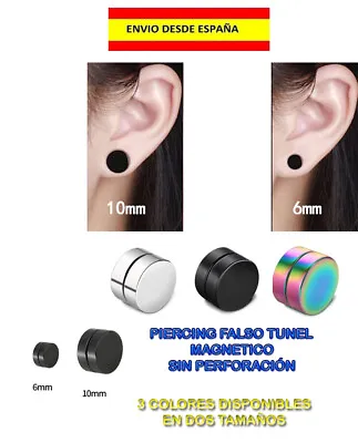 Piercing Fake Tunnel Magnetic Without Rasta Hippie Pop Postmodern Rock Heavy • $19.78