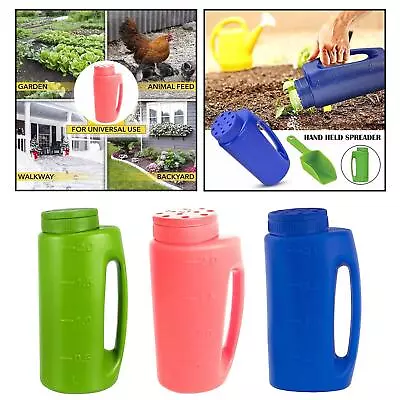 2L Handheld  Fertilizer Spreader Adjustable Hole Seeding Spreader Bottle • £9.97