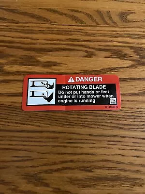 John Deere 318 Mower Deck Decal  Danger Rotating Blade  • $19.95