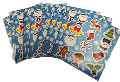 £2.99 • Buy 12 Sheets CHRISTMAS Stickers Kids Girls Childrens Party Bag Stocking Fillers 
