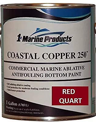 Marine Coastal Copper 250 Ablative Antifouling Bottom Boat Paint Red Quart • $42.45