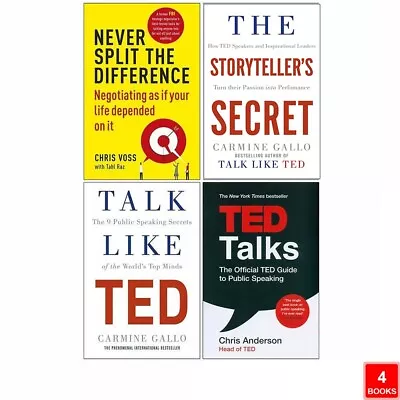 Never Split DifferenceStoryteller's SecretTalk Like TEDTED Talks 4 Books Set • $40.64