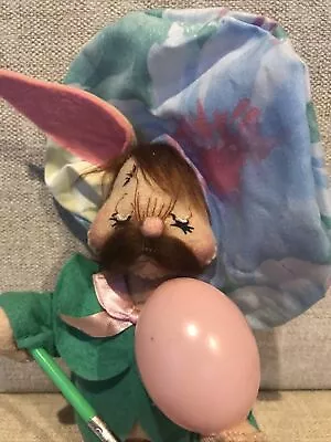 Annalee Dolls 7” Artist Bunny Painting Egg 1994 Vintage • $12.99