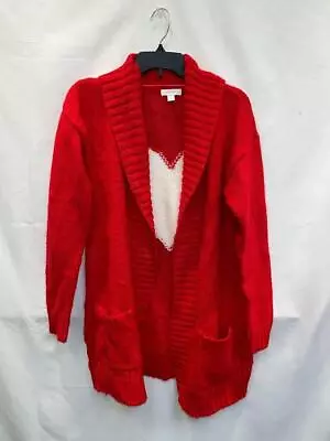 MSRP $60 Charter Club Fair Isle Mock-Neck Sweater Ravishing Red Size Medium • $12.17