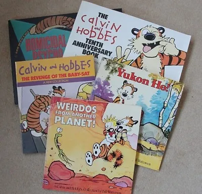 £60 • Buy CALVIN AND And HOBBES - JOB LOT Of 5 BOOKS By BILL WATTERSON