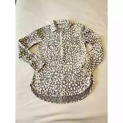 Merona (Target) Gray And Cream Leopard Print Tunic Size Medium • $13