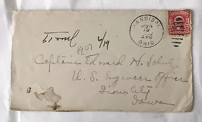 Hannibal OHIO Monroe County (1859-Date) 1907 Duplex Cancel • $4.99