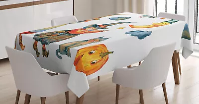 Magic Moon Tablecloth Pumpkin Crescent Cat • £18.99