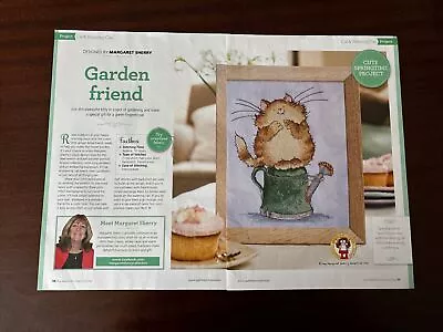 Margaret Sherry Cat & Watering Can Cross Stitch Chart **from A Magazine** • £1.60