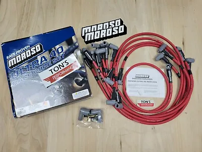 Moroso 73686 Ultra 40 Spark Plug Wires Sbc Chevy 350 383 Under Header Hei (red) • $101.99