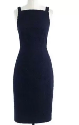 J.Crew Women's Size 4 Apron Dress In Navy Eyelet Sleeveless Dress • $25