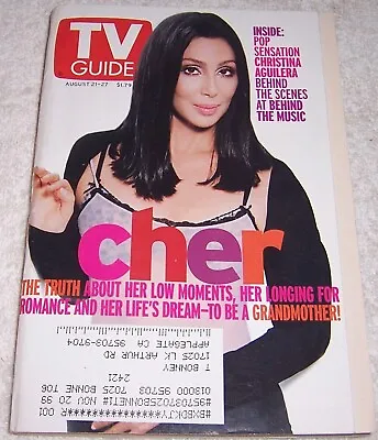 TV Guide Magazine August 21-27 1999 Cher • $3.99