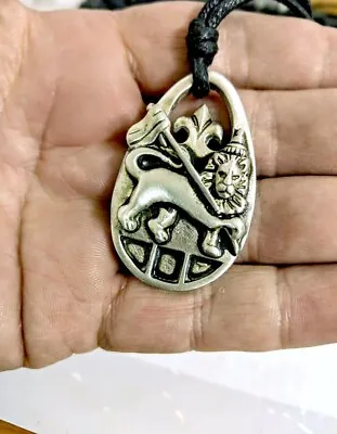 Lion Of Judah Rasta Silver Pewter Charm Necklace Pendant Jewelry • $9.99