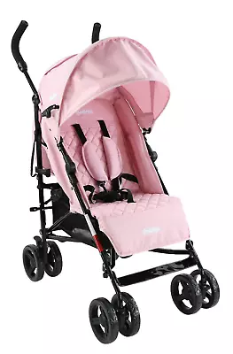 Babyco Arc 0+ Pushchair Pram Stroller Suitable From Birth-Pink FREE RAINCOVER • £69.99