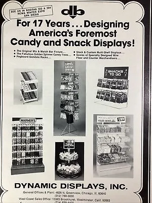 Dynamic Displays Candy Print Ad Original Vintage 1981 Rare VHTF Chicago IL • $17.32