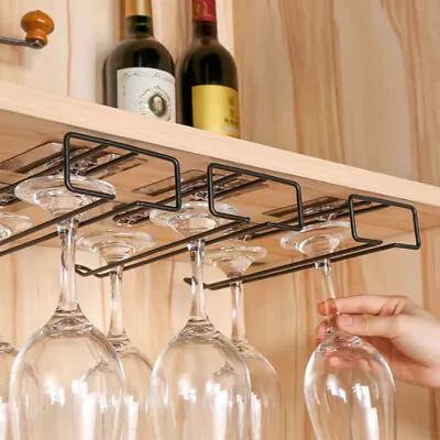 $7.63 • Buy Iron Wine Rack Glass Holder Hanging Bar Hanger Stainless Steel Wine Glass R DFK1
