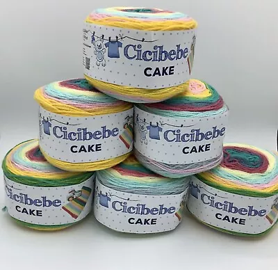 Cicibebe Baby Cake Dk Acrylic Wool Knitting Crochet 6X100g • £19.99