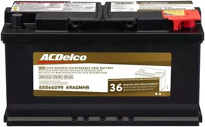 Vehicle Battery-ELECTRIC/GAS ACDelco 49AGM New Sale • $209