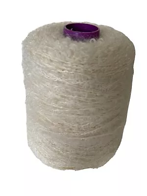 £15 • Buy Soft Mohair Loop Yarn Ivory 500cone Poodle Double Knitting Dk Wool Ecru Cream