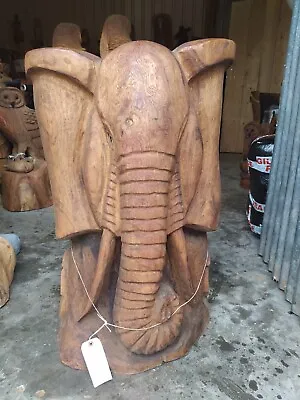 £450 • Buy Chainsaw Carving Elephant Chair Sussex Elm Wood Home Garden  Sculptures Look !!