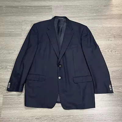 Corneliani Blazer Men 48R Blue Luxury Super 100’s Wool 2 Button Suit Coat Jacket • $69.99