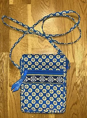 Vera Bradley Riviera Blue Mini Hipster Crossbody Purse @8 X 6 X 1 EUC • $13.25