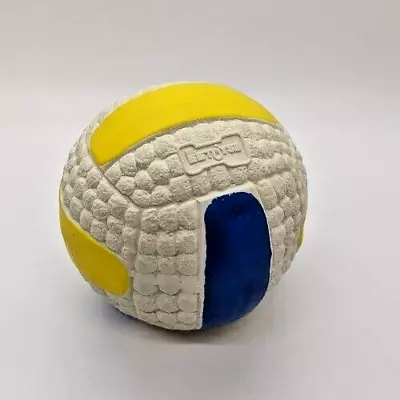 MightyChew Squeak Dog Toy Volley Ball (White) Light Weight Resilient Non Toxic • $20.69