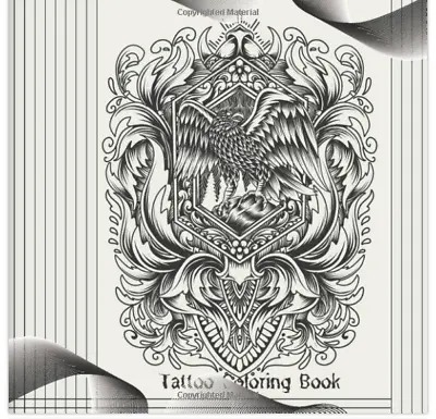 Tattoo Coloring Book Training Meditation Anti-Stress Creative Gift Kids Fun • £7.99