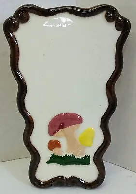 Vintage 1977 Mushroom Wall Decor Hanging Pocket Planter MCM Ceramic Art  • $25