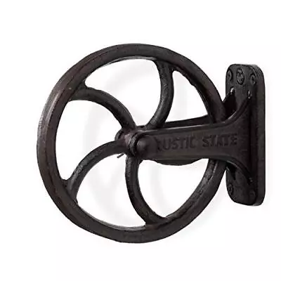 Halat Cast Iron Vintage Industrial Wheel Farmhouse Wall Mount Pulley 6.75 Inc... • $37.07