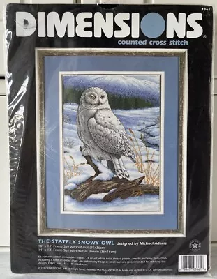 Dimensions Cross Stitch Kit The Stately Snowy Owl 3861 Counted Cross Stitch • $65