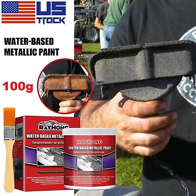 Metal Rust Remover Water-based Metallic Paint Rust Conversion Agent With Brush • $12.22