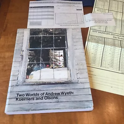 Two Worlds Of Andrew Wyeth: Kuerners & Olsons Book 1976 W ORDER FORM & RECEIPT • $14