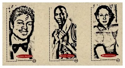 #UL033 MICHAEL JACKSON MICHAEL JORDAN MILDRED LO Rare Uncut Legends Card Strip • $12.99