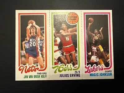 1980-81 Topps - #139-174-162 Magic Johnson Jan Van Breda Kolff Julius Erving • $31