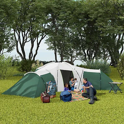 Large Family Tent With 3 Bedroom Living Area And Porch For 6-9 Person • £239.99