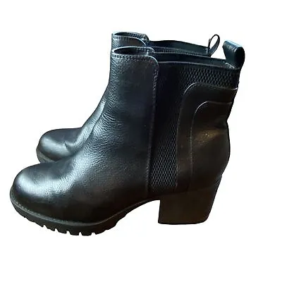 Mia Colten Heeled Ankle Bootie Black Vegan Leather Women’s Size 7.5 • $44.99