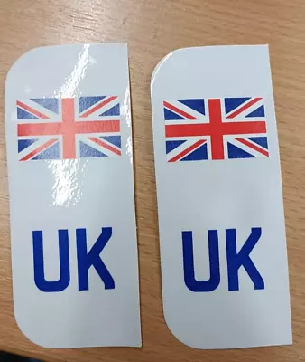 2 X UK Car Number Plate Flag Sticker - Union Jack EU GB BREXIT DRIVING • £2.48