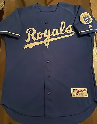 Rare Vintage Kansas City KC Royals Authentic On-Field Russell Blue Jersey 48/XL • $199.99