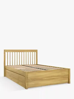 John Lewis Spindle Storage Bed Frame Double Oak C(23) Rrp £1099 • £850