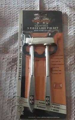 Old World Wide Quality Tools 3pce Line Pin Set Item No.23 Cw 10m Of Line • £5