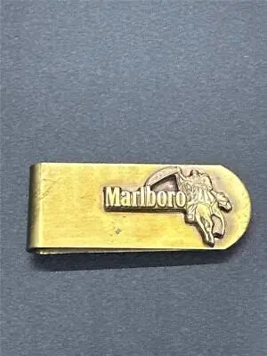 Marlboro Brass Vintage Money Clip Cowboy Stallion Horse Metal • $24.95