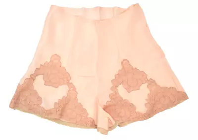 VTG 20-30s Silk & Lace Tap Pant Lingerie XS-S Waist 26.5  Light Peach • $65